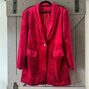 Happy Sailed Women Velvet Blazer - EUC